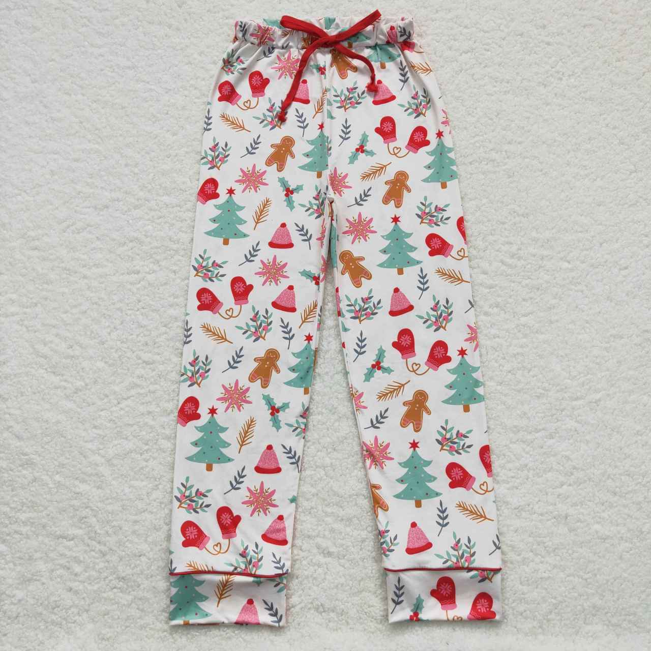 P0236 Christmas tree & gingersnap print family set parent-child outfit adult pajamas pants