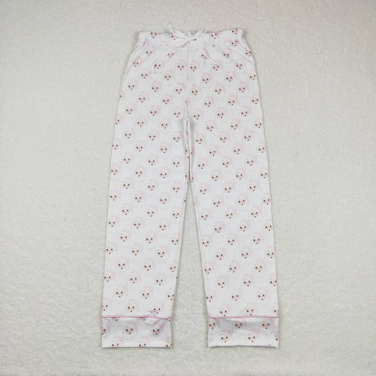 P0269 Pink Santa Print Adult Christmas Pajamas Pants