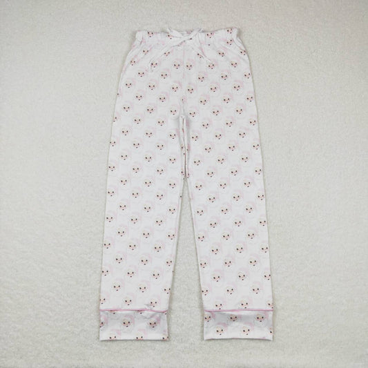 P0269 Pink Santa Print Adult Christmas Pajamas Pants