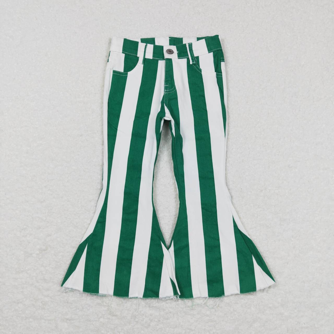 7 Colors Stripes Denim Bell Bottom Jeans Girls Pants Sisters Wear