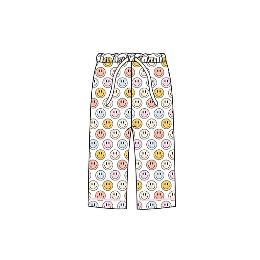 (Pre-order) P0350 Smiling Face Pink Print Adult Pajamas Pants