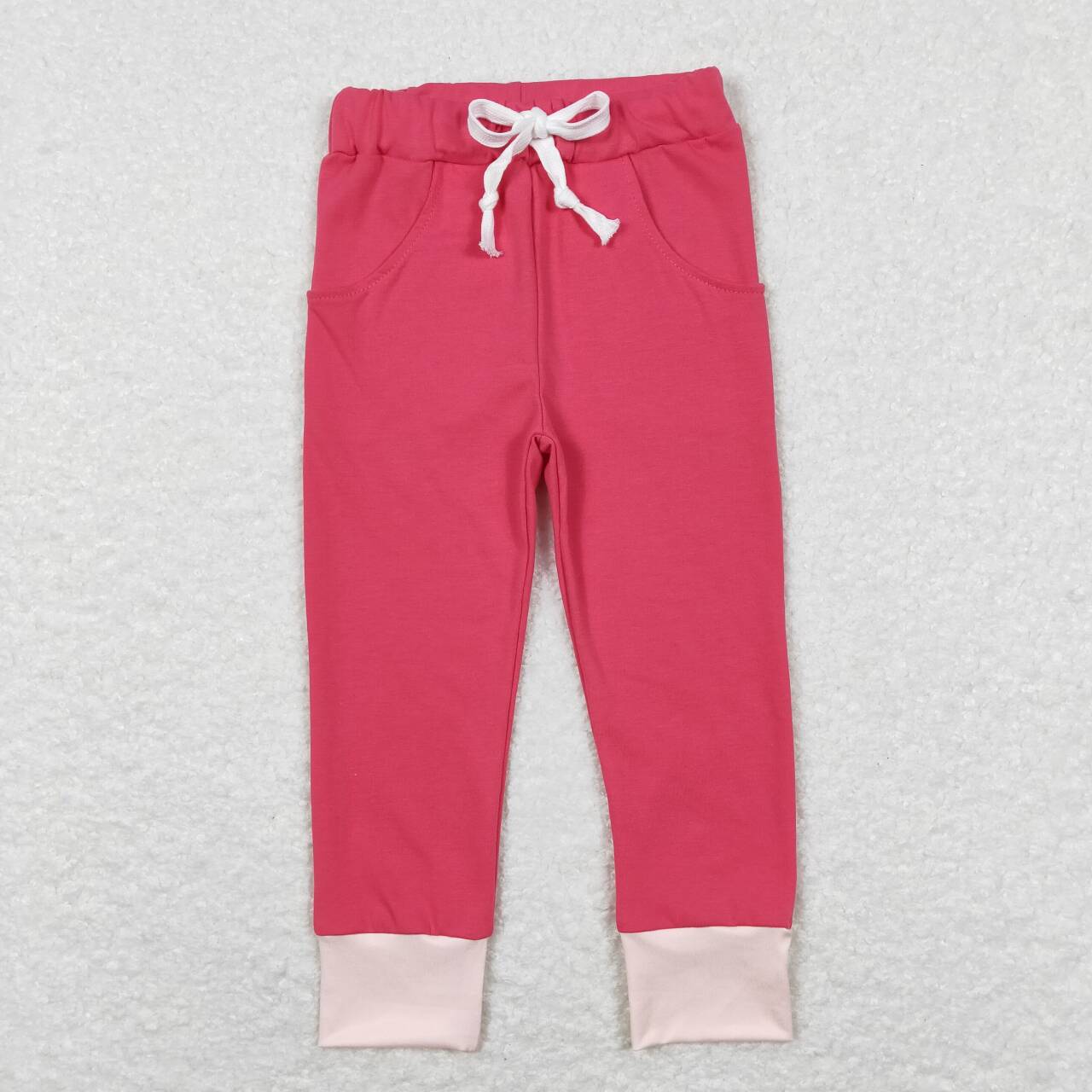 P0352 Pink Pocket Girls Cotton Pants