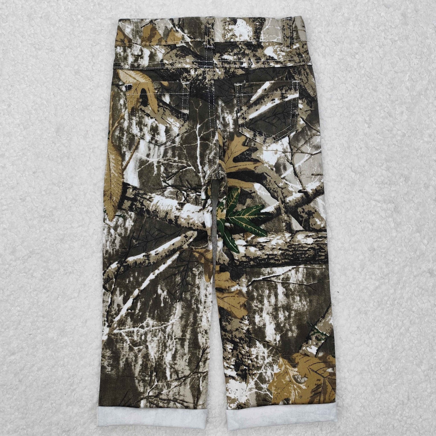 P0410 Branch Camo Denim Hole Jeans Boys Pants