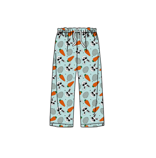 (Pre-order)P0428 Adult Bunny Plaid Print Man Easter Pajamas Pants