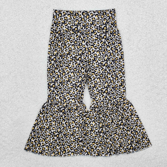 P0460 Leopard Print Girls Bell Bottom Pants