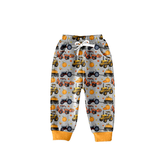 (Pre-order)P0477  Construction Candy Pumpkin Kids Fall Pants