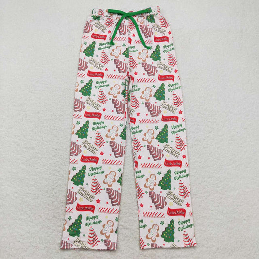 P0490 Adult Christmas Debbie Cake Print Man Pajamas Pants