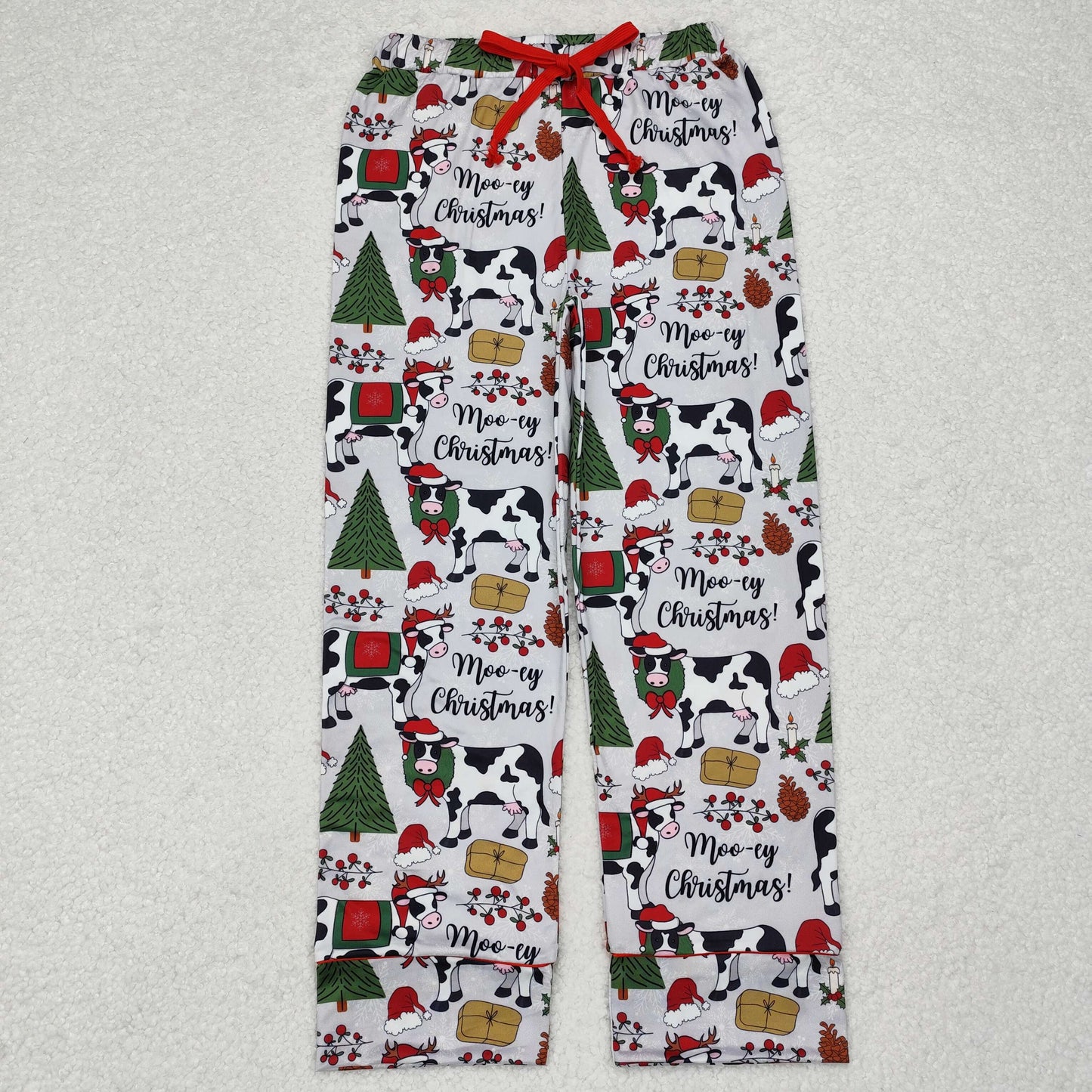 P0492 Moo~Cow Print Adult Christmas Pajamas Pants