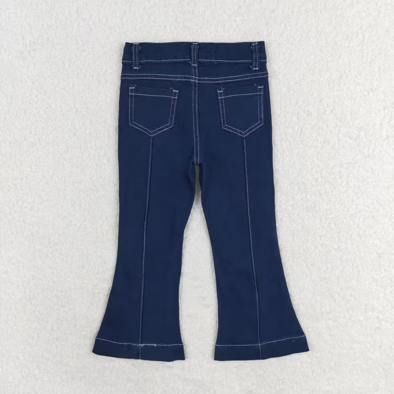 P0508 Blue Denim Bell Bottom Jeans Girls Fall Pants