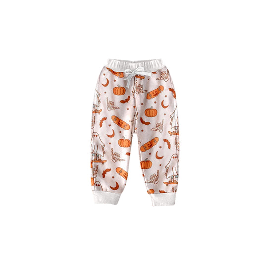 (Pre-order)P0511 Ghost Pumpkin Skull Print Boys Halloween Pants