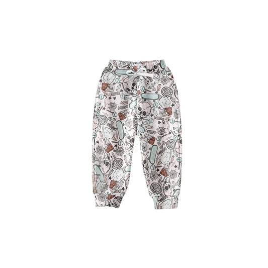 (Pre-order)P0513 Skull Candy Stars Print Boys Halloween Pants