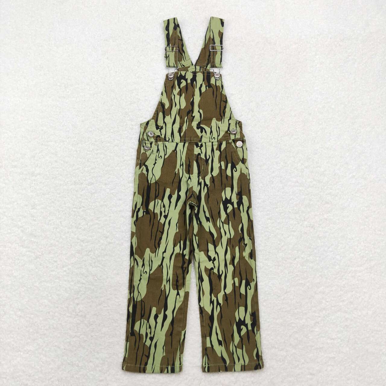 3 Colors Camo Print Denim Kids Suspender Overall Jumpsuit