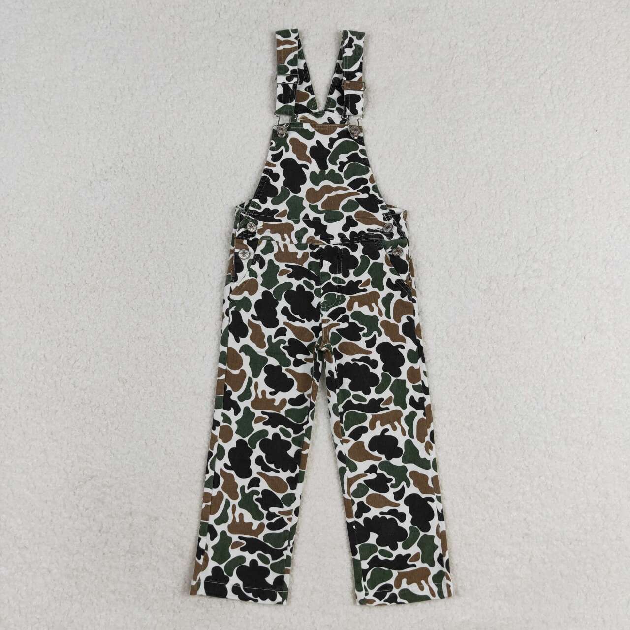 3 Colors Camo Print Denim Kids Suspender Overall Jumpsuit