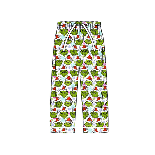 (Pre-order) P0547 Frog Face Snowflake Print Adult Christmas Pajamas Pants