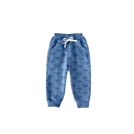 (Pre-order)P0554  Duck Blue Print Boys Pants