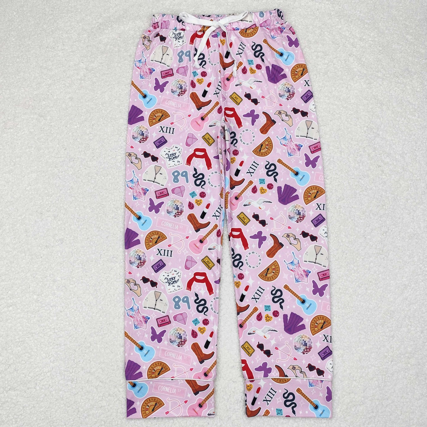 P0559 Singer Swiftie Purple Print Adult Pajamas Pants