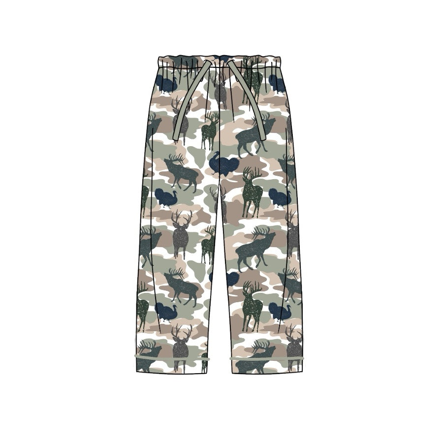 (Pre-order) P0563 Camo Deer Hunting Print Adult Fall Pajamas Pants