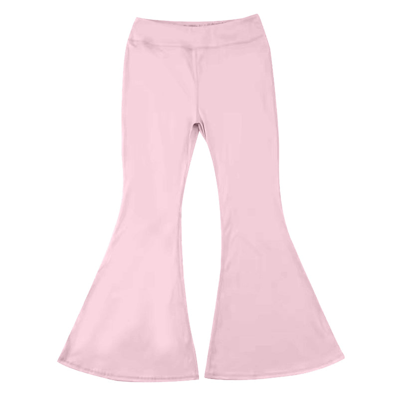 (Pre-order)P0576 Light Pink Color Girls Yoga Active Wear Bell Bottom Pants