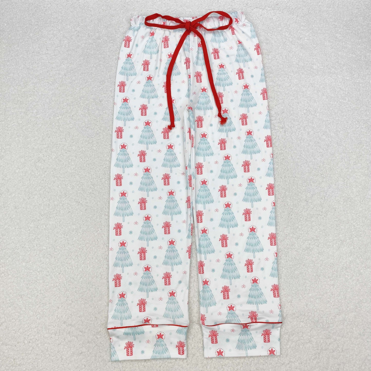 P0614 Trees Print Adult Woman Christmas Pajamas Pants