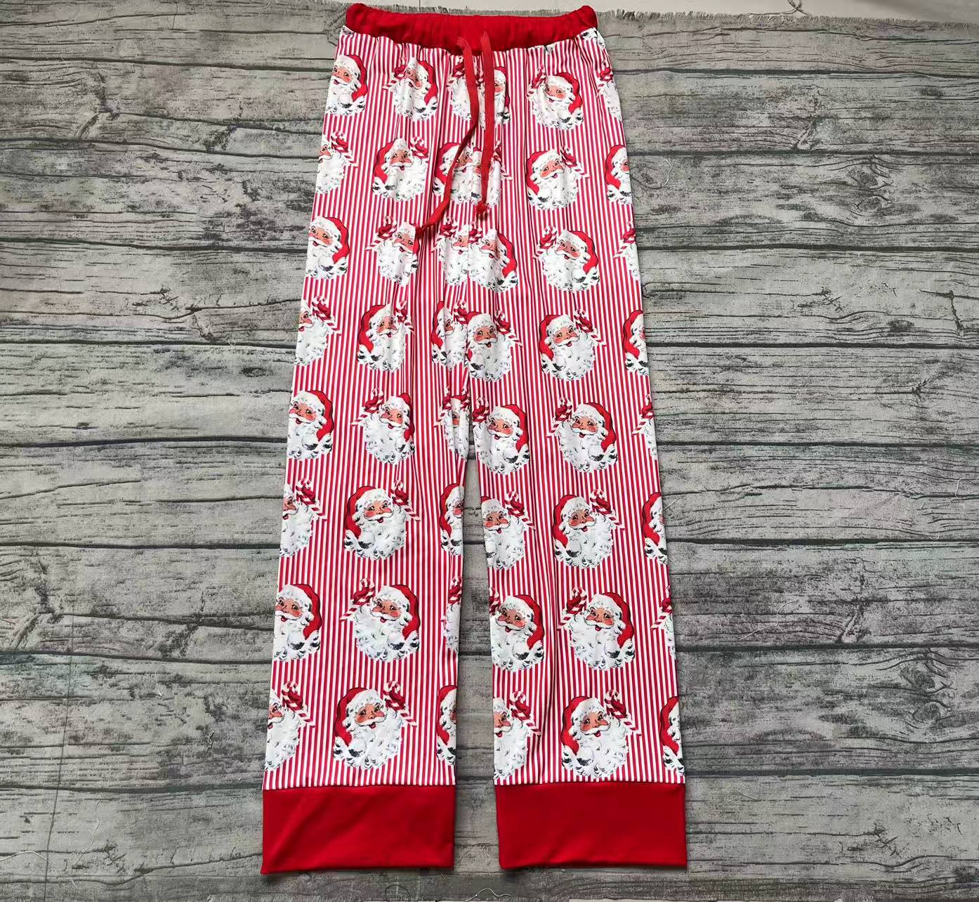 (Pre-order)P0646 Adult Santa Print Man Christmas Pajamas Pants