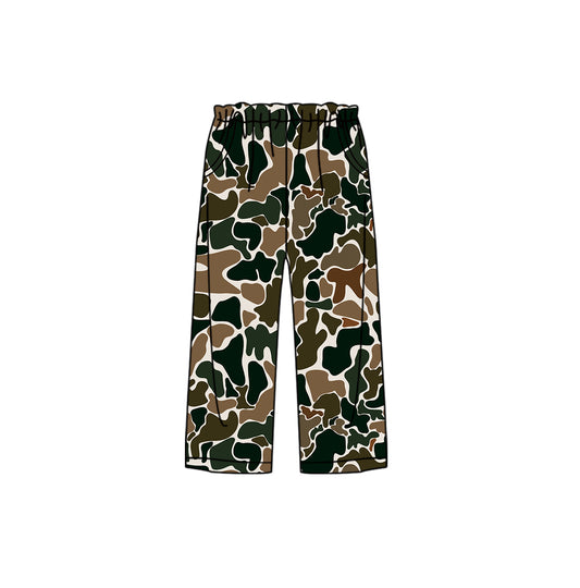 (Pre-order)P0655 Adult Brown Camo Print Woman Pajamas Pants