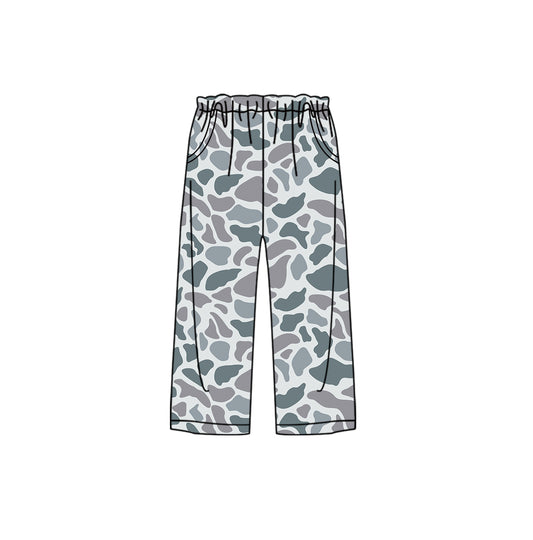 (Pre-order)P0656 Adult Gray Camo Print Woman Pajamas Pants