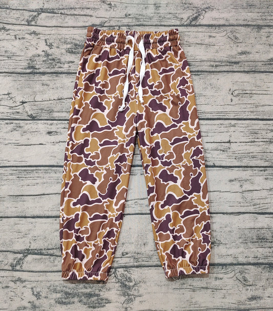 (Pre-order)P0669 Brown Camo Print Kids Jogger Pants