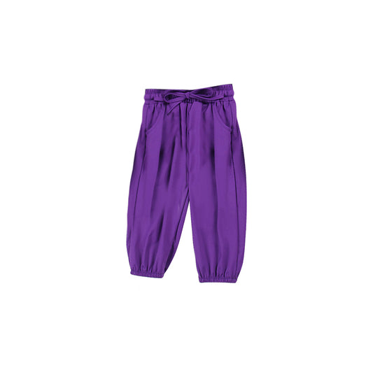 (Pre-order)P0670  Purple Color Kids Jogger Pants