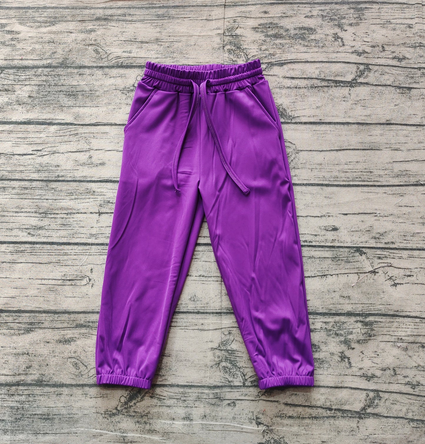 (Pre-order)P0670  Purple Color Kids Jogger Pants