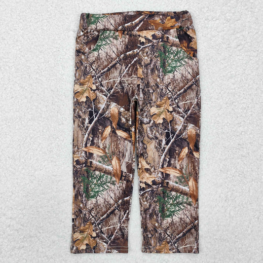 P0715 Branch Print Kids Hunting Pockets Pants