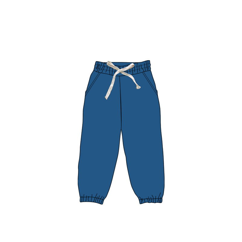 (Pre-order)P0736 Blue Color Kids Jogger Athletic Pants