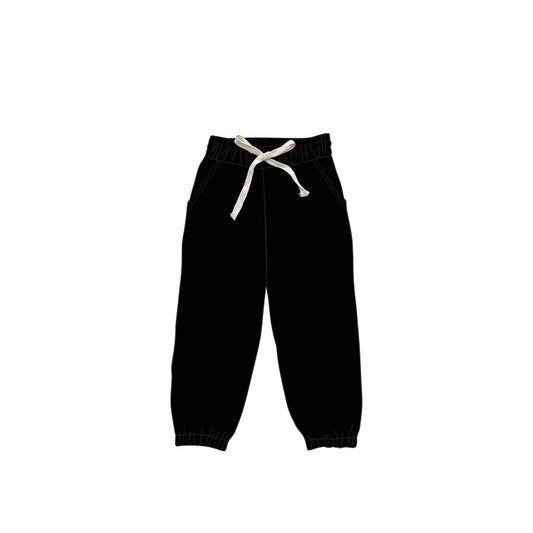 (Pre-order)P0741 Black Color Kids Jogger Athletic Pants