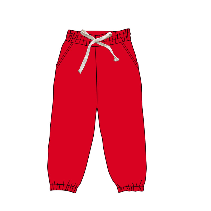 (Pre-order)P0746 Adult Red Color Woman Jogger Athletic Pants