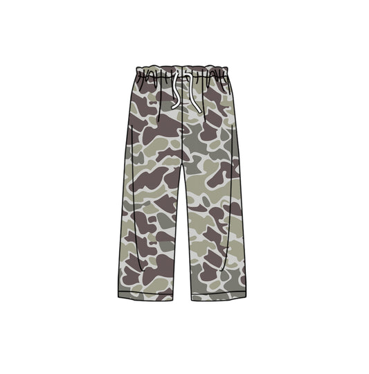 (Pre-order)P0804 Adult Brown Camo Print Woman Pajamas Pants