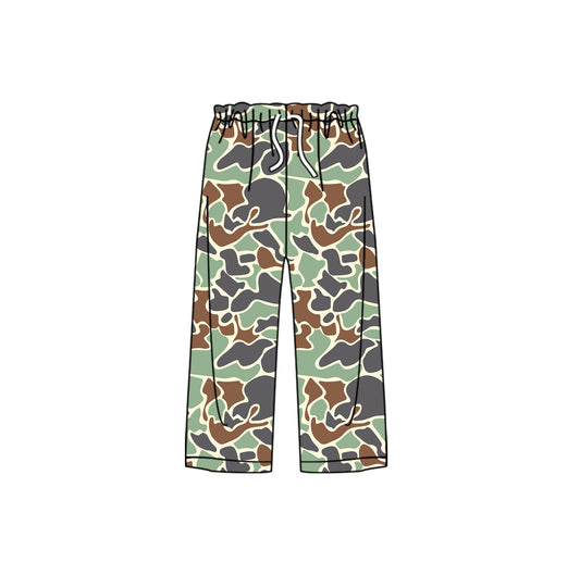 (Pre-order)P0805 Adult Green Camo Print Woman Pajamas Pants