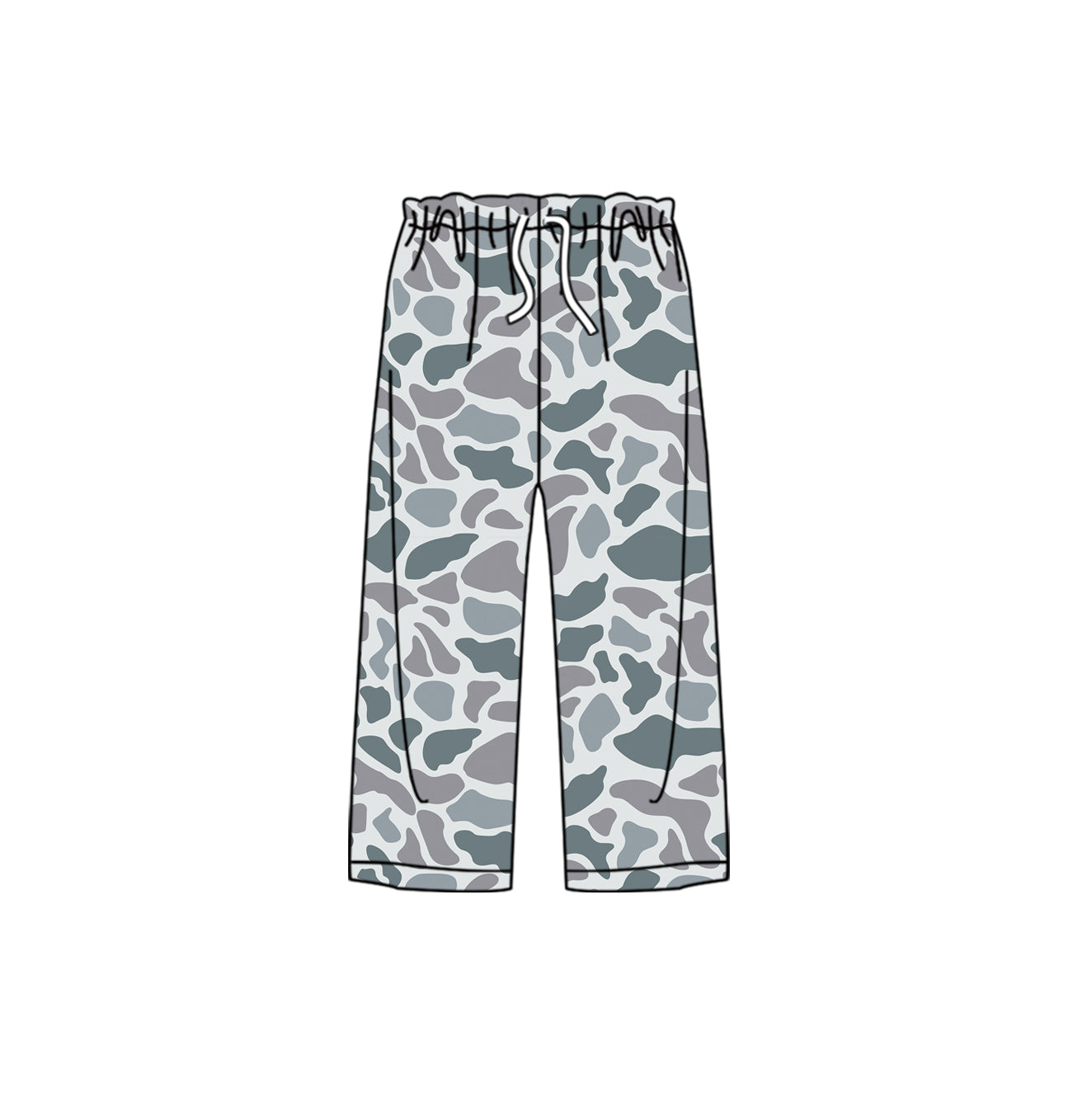 (Pre-order)P0806 Adult Grey Camo Print Woman Pajamas Pants