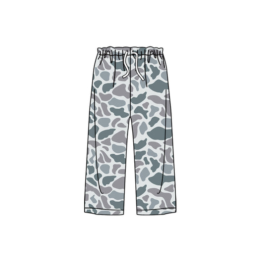 (Pre-order)P0806 Adult Grey Camo Print Woman Pajamas Pants
