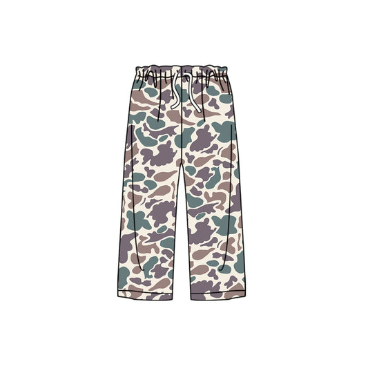 (Pre-order)P0807 Adult Purple Camo Print Woman Pajamas Pants