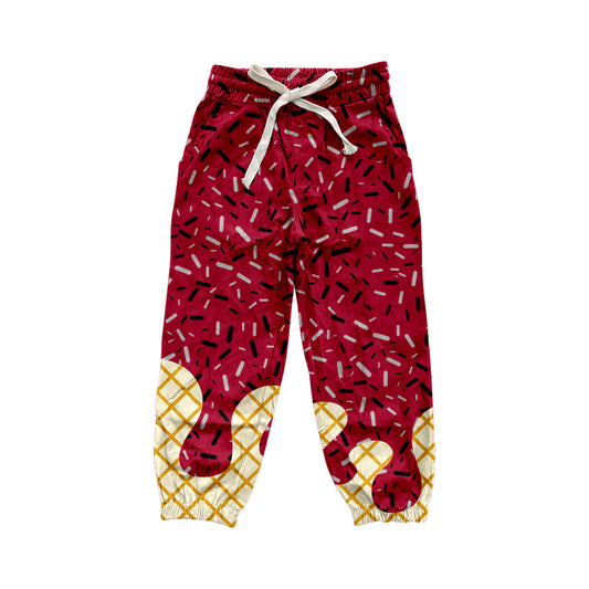 (Pre-order)P0810 Adult Wine Sprinkles Print Woman Joggers Yoga Pants