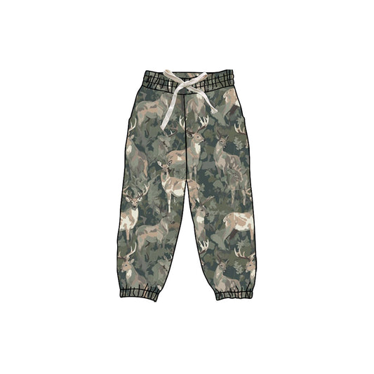 (Pre-order)P0834 Deer Camo Print Kids Joggers Yoga Pants