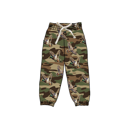 (Pre-order)P0836 Duck Camo Print Kids Joggers Yoga Pants