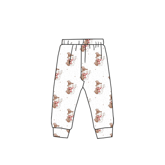 (Pre-order)P0844 Snowman Print Kids Bottom Pants