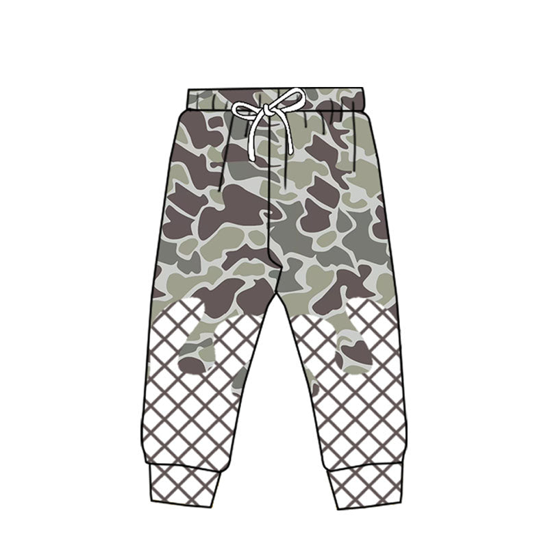 (Pre-order)P0864 Brown Camo Print Kids Bottom Pants