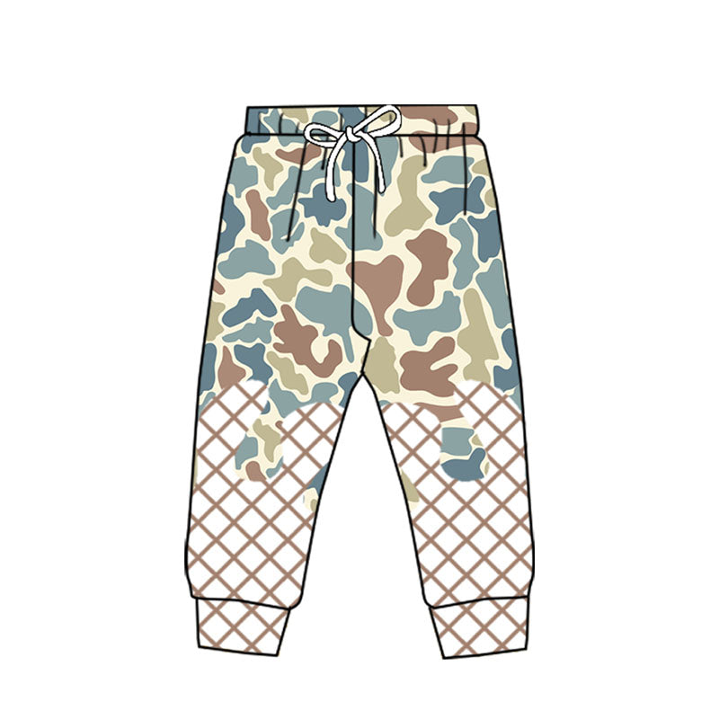 (Pre-order)P0869 Blue Camo Print Kids Bottom Pants