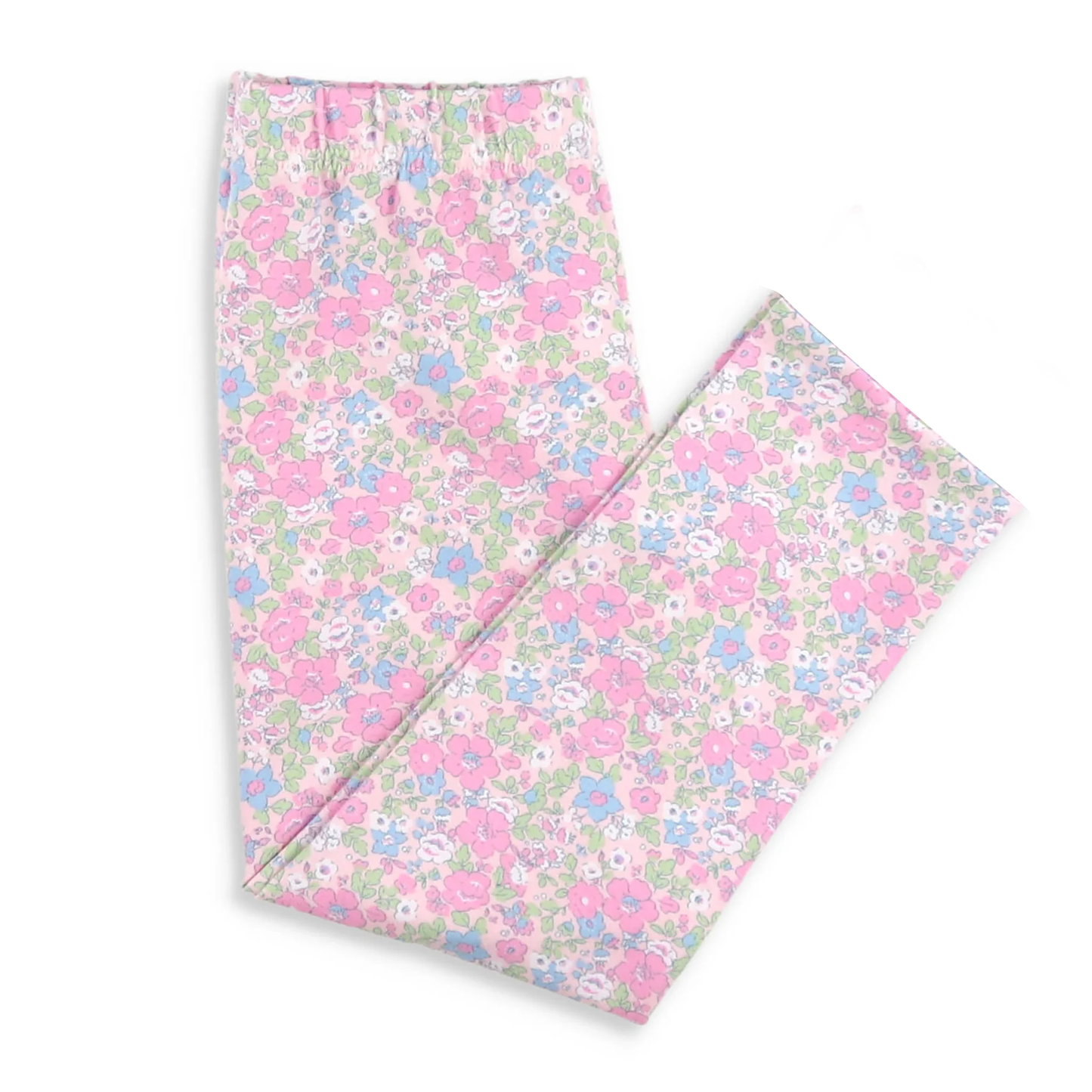 (Pre-order)P0871 Pink Flowers Print Girls Bottom Pants