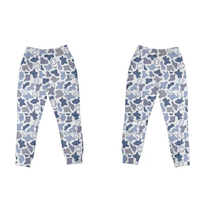 (Pre-order)P0876 Baseball Grey Camo Print Boys Bottom Pants