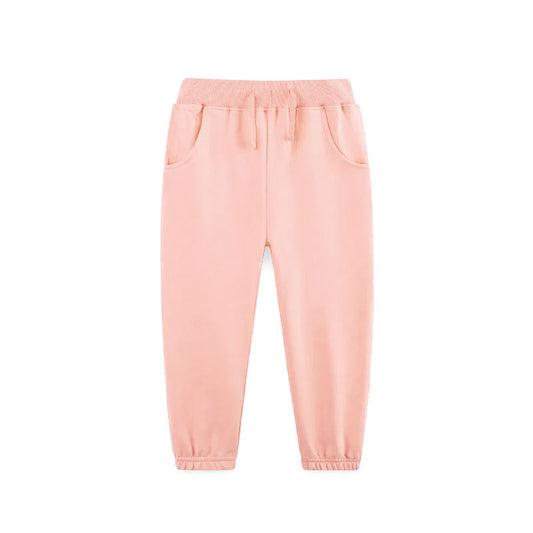 (Pre-order)P0878 Pink Color Girls Pockets Bottom Pants