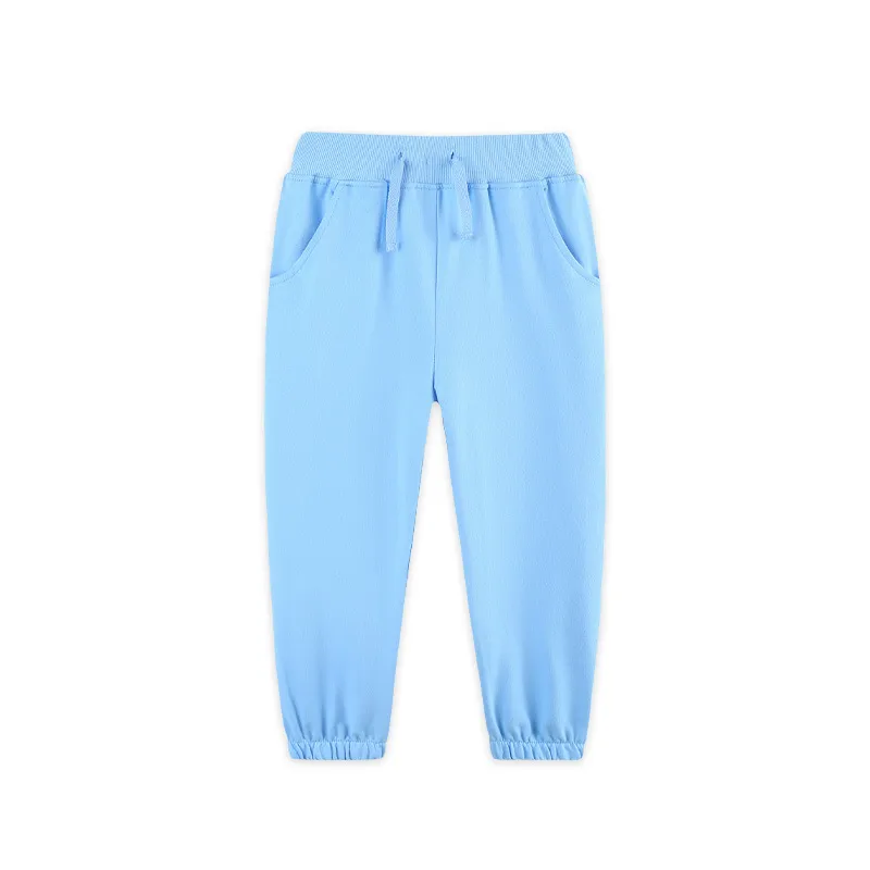 (Pre-order)P0880 Blue Color Girls Pockets Bottom Pants