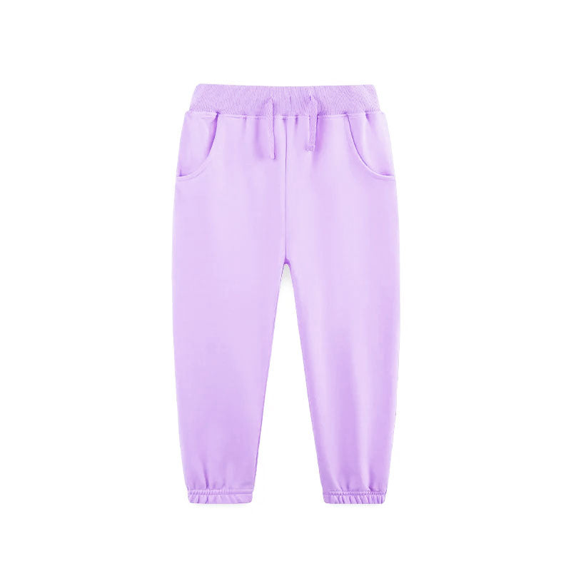 (Pre-order)P0881 Purple Color Girls Pockets Bottom Pants