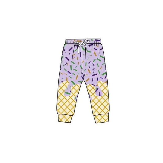 (Pre-order)P0884 Sprinkles Purple Girls Mardi Gras Bottom Pants